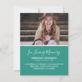 Élégant Merci de photos florales relativement fidè (Dos)