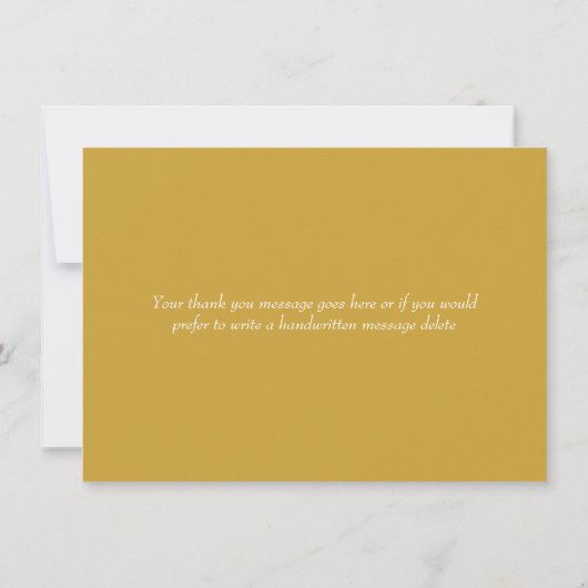 Elégant Merci de script or Rose Floral Garland (Dos)