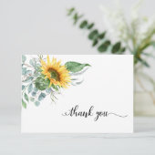 Élégant Merci de Sympathie florale de tournesol (Debout devant)