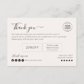 Élégant Merci d'entreprise manuscrit (Devant)