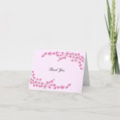 Élégant Merci en fleurs roses (Devant)