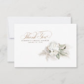 Élégant Merci floral blanc laiton Pampas (Devant)