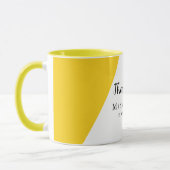 Élégant Merci floral jaune en céramique Combo Mug (Gauche)