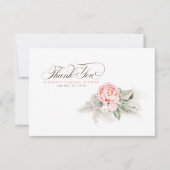 Élégant Merci floral rose laiton Pampas (Devant)