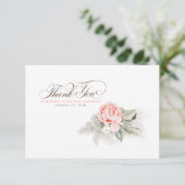 Élégant Merci floral rose laiton Pampas (Debout devant)