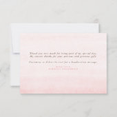 Élégant Merci floral rose laiton Pampas (Dos)