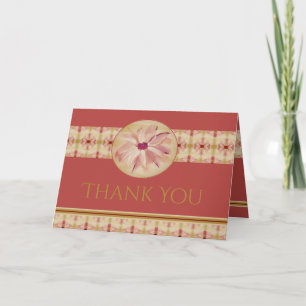 Élégant Merci floral rose rose