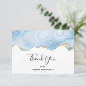 Elégant Merci frontalier Blue et Gold Agate (Debout devant)