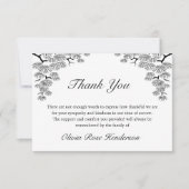 Élégant Merci funéraire de deuil de la branche du  (Devant)