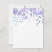 Élégant Merci funéraire floral violet (Dos)