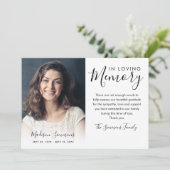 Élégant Merci Funéraire Sympathie de la photo Grie (Debout devant)