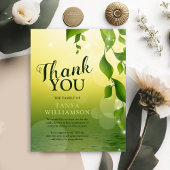 Élégant Merci funéraire verdoyant