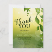 Élégant Merci funéraire verdoyant (Devant)