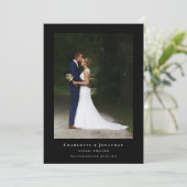 Elégant Merci Mariage 2 Photo noir et blanc (Debout devant)