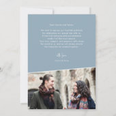 Elégant Merci Mariage bleu Dusty (Dos)