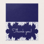 Elégant Merci Mariage bleu et blanc (Outside Unfolded)