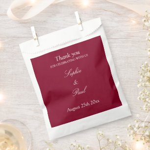 Élégant Merci Mariage Bourgogne Favoriser les sacs