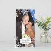 Élégant Merci Mariage de flocon de neige (Debout devant)