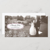 Élégant Merci Mariage de flocon de neige (Devant / Derrière)