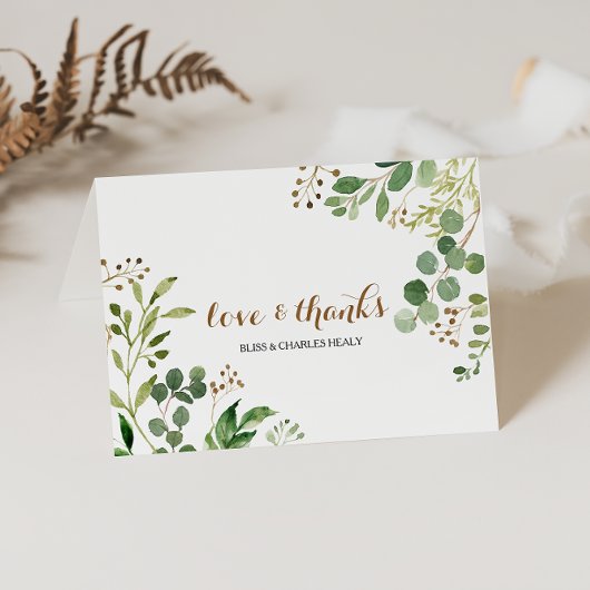 Elégant Merci Mariage de verdure feuille Eucalyptu