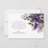 Élégant Merci Mariage floral moderne de Bohême (Dos)