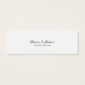 Élégant Merci Mariage noir et argent (Dos)