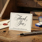 Élégant Merci Mariage noir et blanc