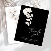 Elégant Merci Mariage orchidée noire et blanche