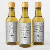 Élégant Merci Mini Étiquette bouteille à vin (Bouteilles)