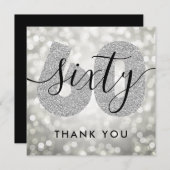 Elégant Merci moderne Silver 60e anniversaire (Devant / Derrière)
