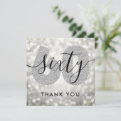 Elégant Merci moderne Silver 60e anniversaire (Debout devant)