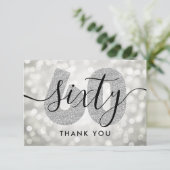 Elégant Merci moderne Silver 60e anniversaire (Debout devant)