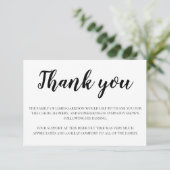 Elégant Merci noir blanc funéraire (Debout devant)