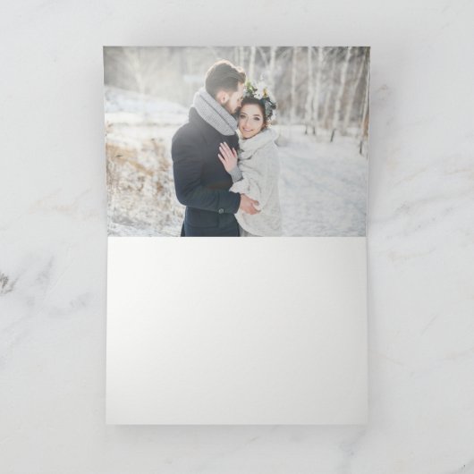 Élégant Merci noir Script | Photo à l'intérieur (Intérieur)