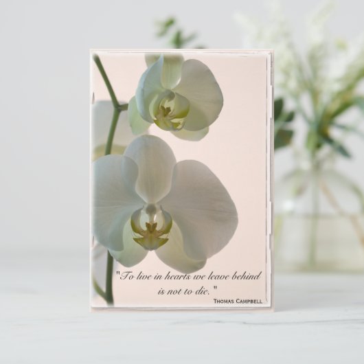 Elégant Merci orchidée pour votre note de sympathi (Debout devant)