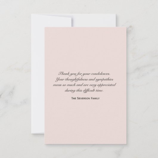 Elégant Merci orchidée pour votre note de sympathi (Dos)