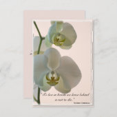 Elégant Merci orchidée pour votre note de sympathi (Devant / Derrière)