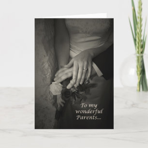 Elégant Merci Parents pour carte d'aide Mariage