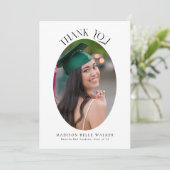 Élégant Merci photo blanc ovale (Debout devant)