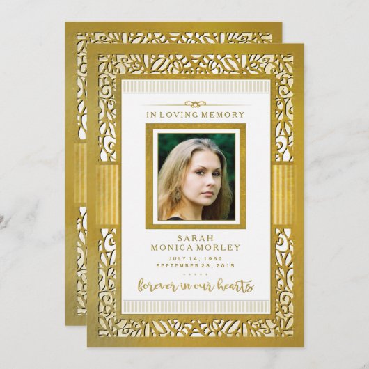 Elégant Merci photo de la frontière or - Peut-être (Devant / Derrière)