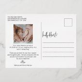 Élégant Merci photo moderne Faire-part de naissanc (Verso)