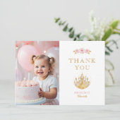 Elégant Merci photo rose et or Princesse (Debout devant)