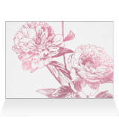 Élégant Merci Rose de Mariage Floral Gold (Intérieur Horizontal (Haut))