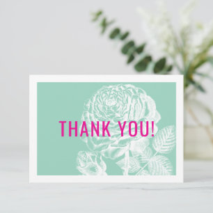 ÉLÉGANT MERCI rose moderne à la menthe rose