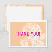 ÉLÉGANT MERCI rose moderne floral beige rose (Devant / Derrière)