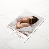 Élégant Merci Rose or Faire-part de naissance (Rotation)