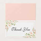 Élégant Merci Rose rose Mariage floral (Outside Unfolded)