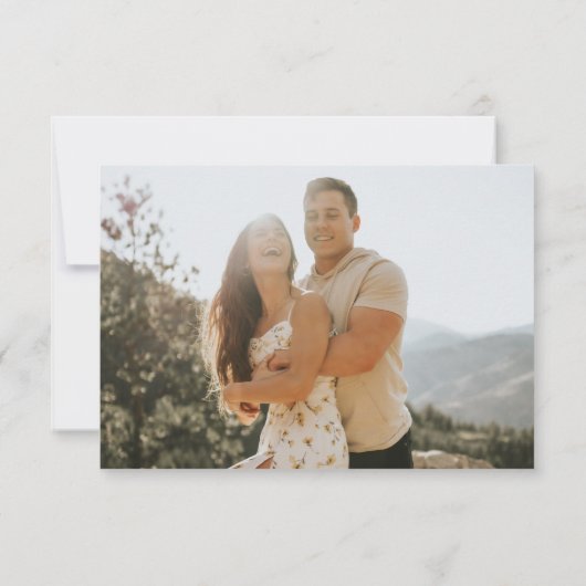 Élégant Merci Script 2 Photo Mauve Mariage (Dos)