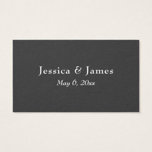 Elégant Merci Script Mariage Favoriser le gris fon (Dos)