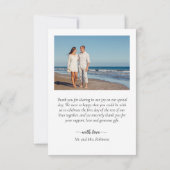 Élégant Merci Script Photo Collage Mariage (Dos)